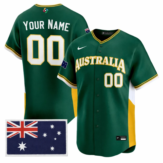 Custom Team Australia Jersey Name, Number 2026 World Baseball Stitched by My Store