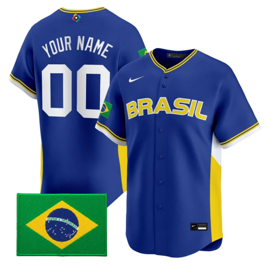 Custom Team Brazil Jersey Name, Number 2026 World Baseball Stitched by My Store