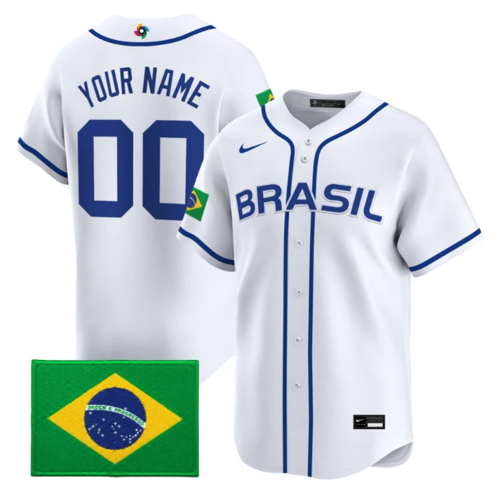 Custom Team Brazil Jersey Name, Number 2026 World Baseball Stitched by My Store
