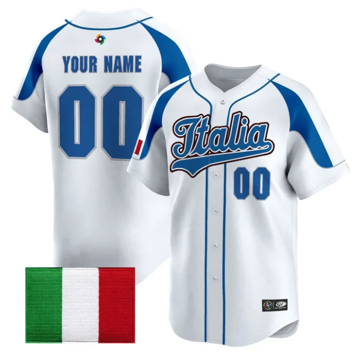 Custom Team Italy Jersey Name, Number 2026 World Baseball Stitched by My Store