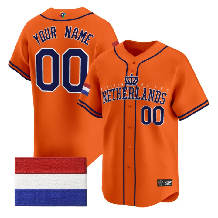 Custom Team Netherlands Jersey 2026 World Baseball Classic Stitched by My Store