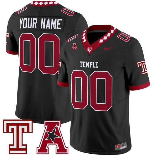 Custom Temple Owls Jersey Name, Number 2025 Vapor Limited Stitched by My Store NCAA Football Jerseys