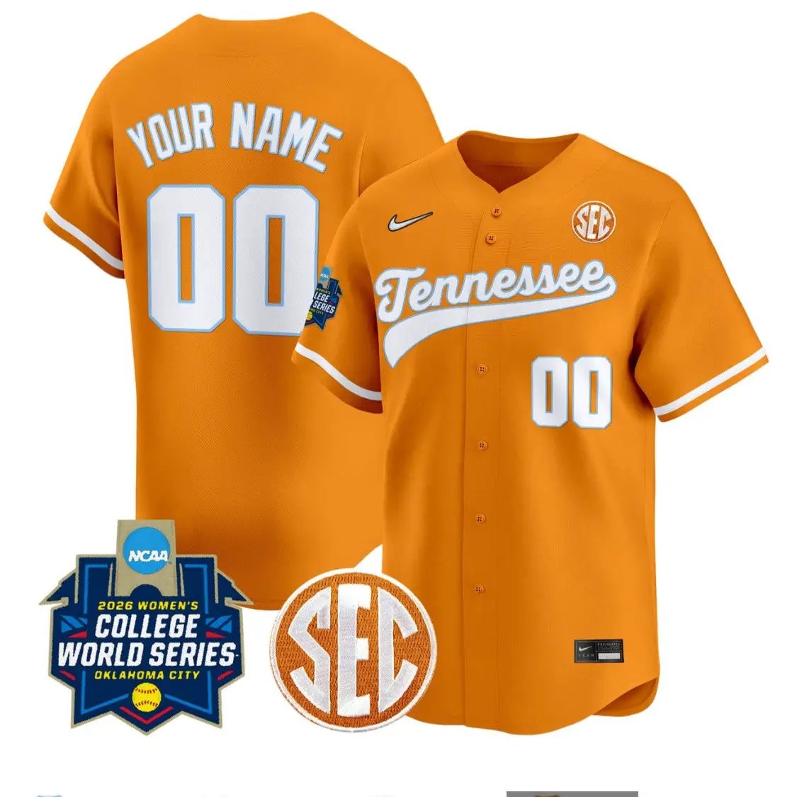 Custom Tennessee Vols Jersey Softball 2026 World Series Stitched by My Store