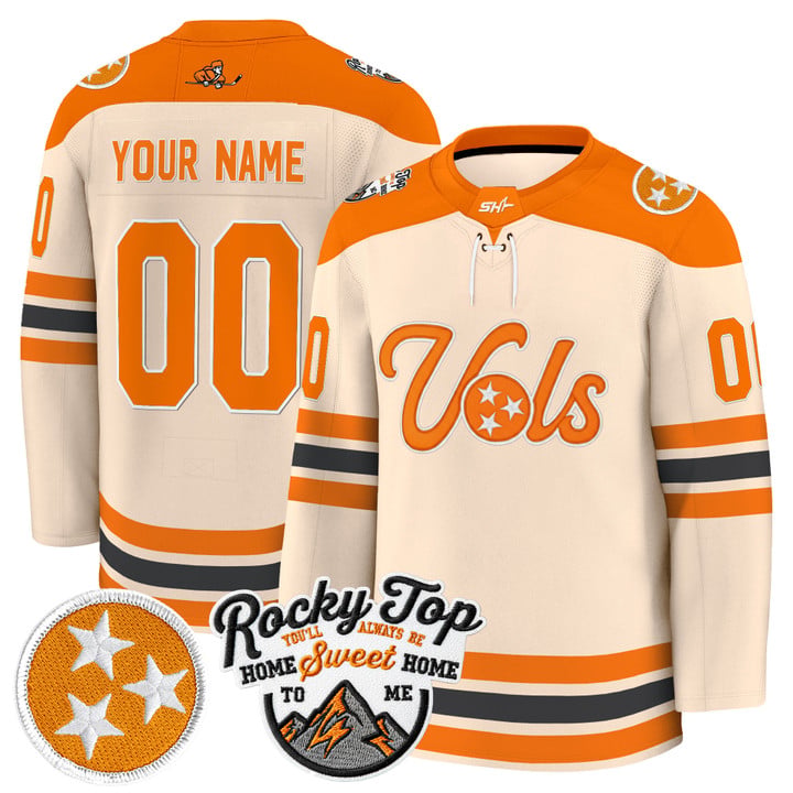 Custom Tennessee Volunteers Jersey Name, Number 2025-26 Premium Stitched by Hockey David