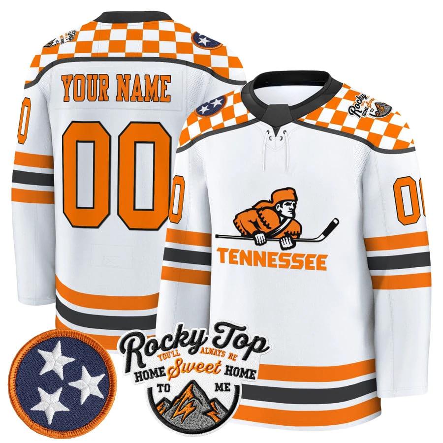 Custom Tennessee Volunteers Jersey Name, Number 2025-26 Premium Stitched by Hockey David