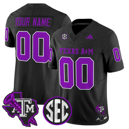 Custom Texas A&M Aggies Jersey DJ Screw Vapor Limited Stitched by My Store NCAA Football Jerseys