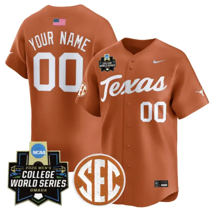 Custom Texas Longhorns Jersey Name, Number 2026 World Series Stitched by My Store