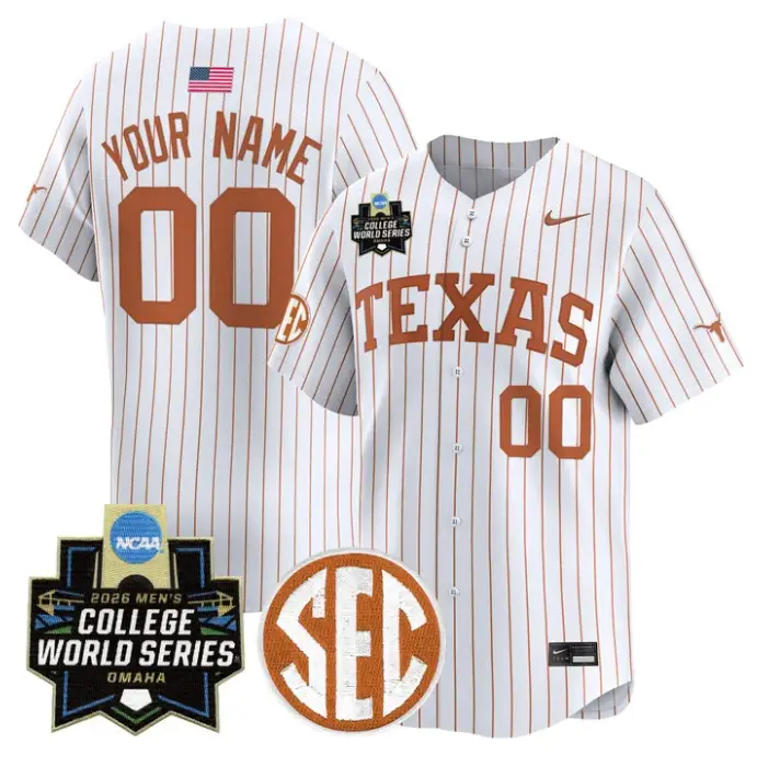 Custom Texas Longhorns Jersey Name, Number 2026 World Series Stitched by My Store