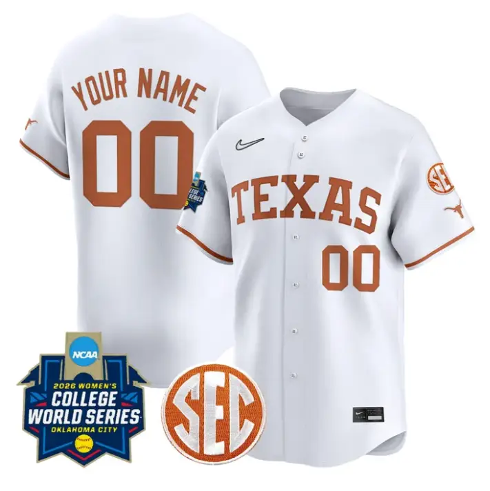 Custom Texas Longhorns jersey Softball 2026 World Series Stitched by My Store