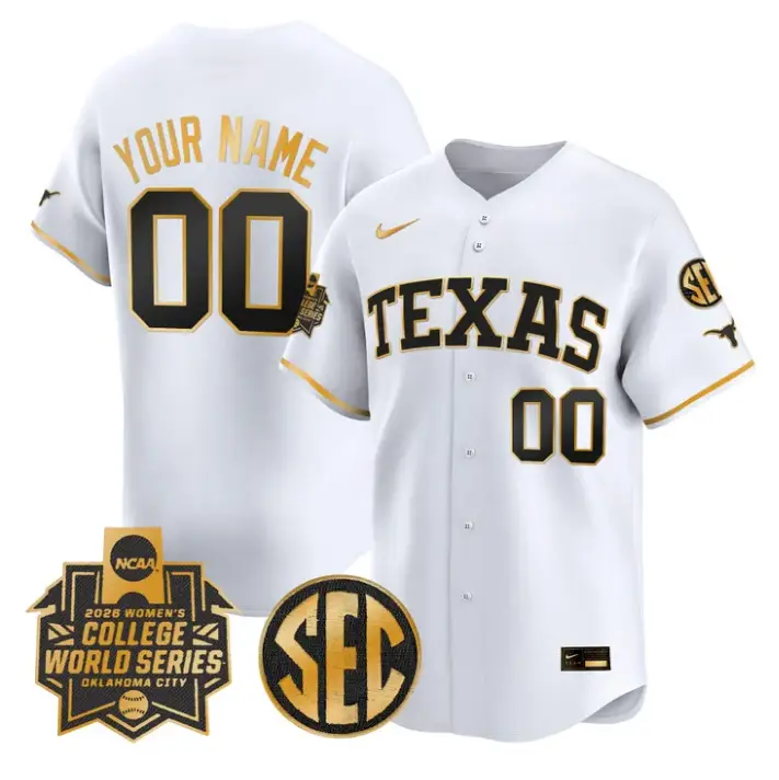 Custom Texas Longhorns jersey Softball 2026 World Series Stitched by My Store