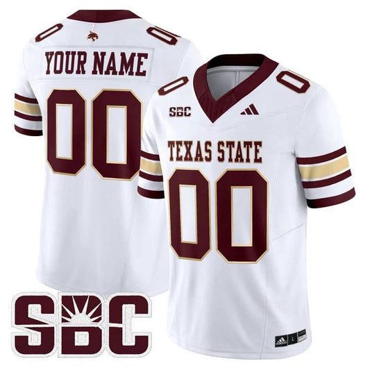 Custom Texas State Bobcats Jersey Name, Number 2025 Limited Stitched by My Store NCAA Football Jerseys