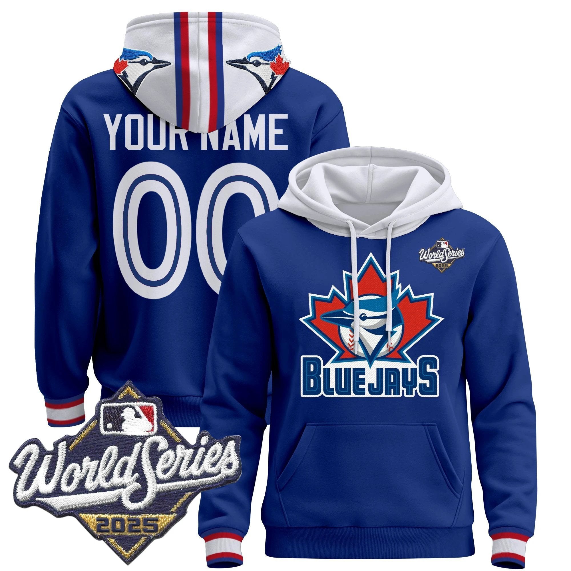 Custom Toronto Blue Jays Hoodie 2025 World Series Premium Pullover Stitched by Hoodie Pullover
