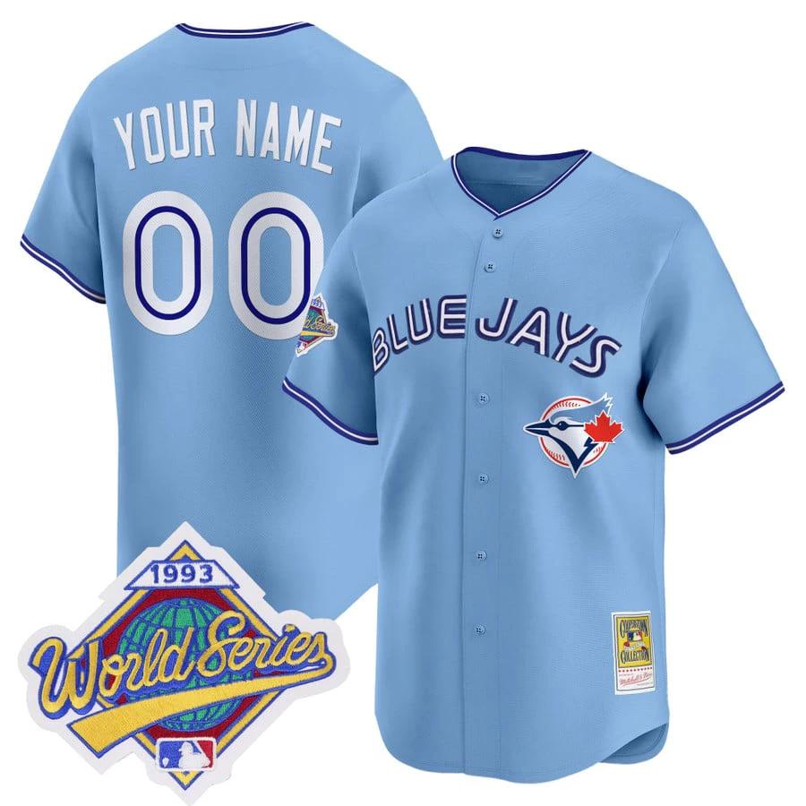 Custom Toronto Blue Jays Jersey 1993 World Series Throwback Stitched by My Store