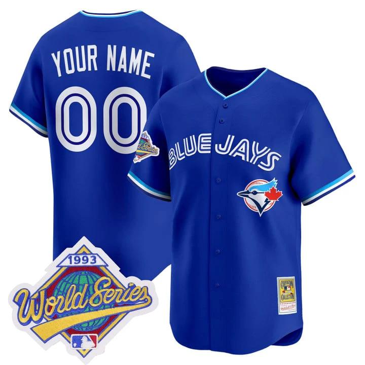 Custom Toronto Blue Jays Jersey 1993 World Series Throwback Stitched by My Store