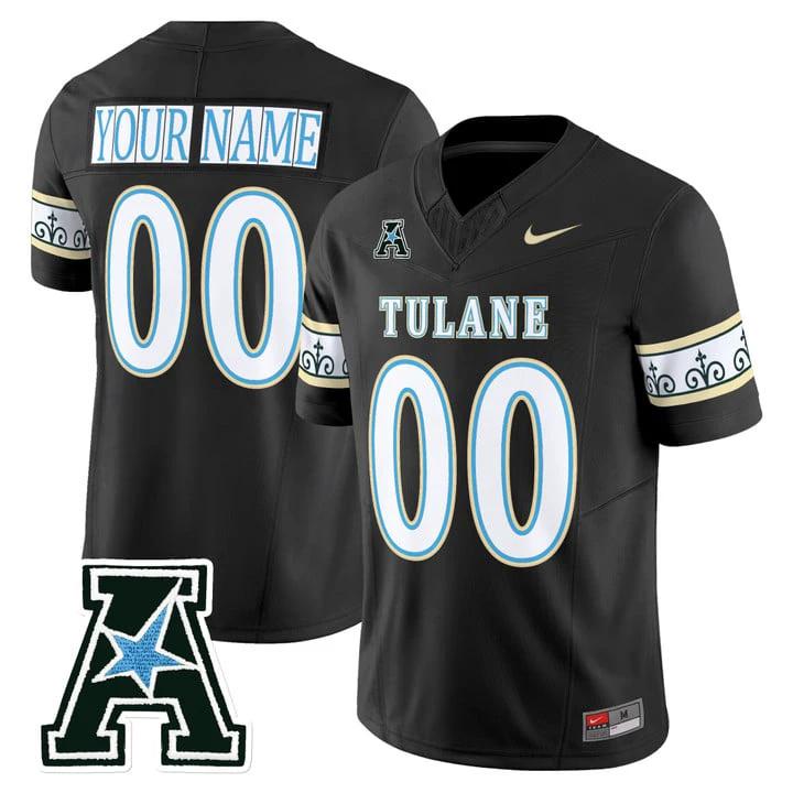 Custom Tulane Green Wave Jersey 2025 City Edition Vapor Limited Stitched by My Store NCAA Football Jerseys