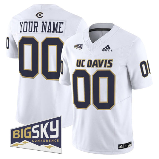 Custom UC Davis Aggies Jersey 2025 Lake Tahoe Patch Stitched by My Store NCAA Football Jerseys