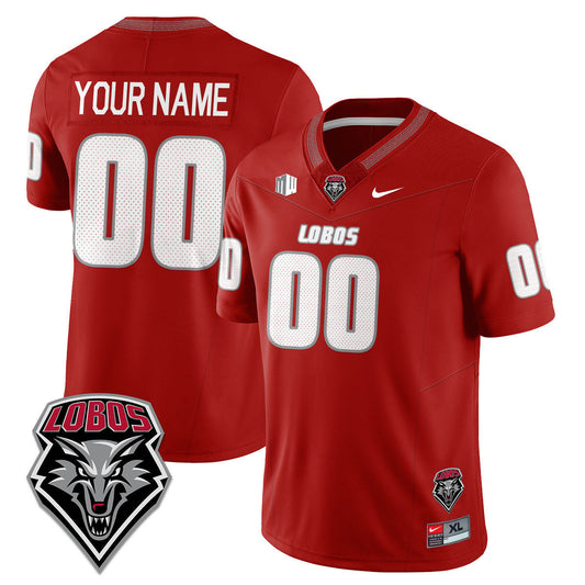 Custom UNM Lobo Football Jersey Name, Number 2025 Stitched by My Store NCAA Football Jerseys