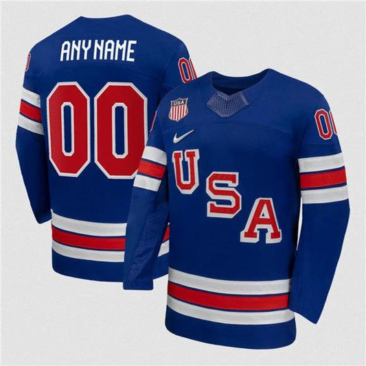 Custom USA Jersey Active Player Name and Number Premium 2026 All Stitched by Hockey David