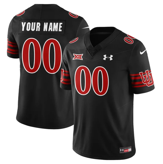 Custom Utah Football Jersey 2025 Dark Mode Vapor Limited Stitched by My Store NCAA Football Jerseys