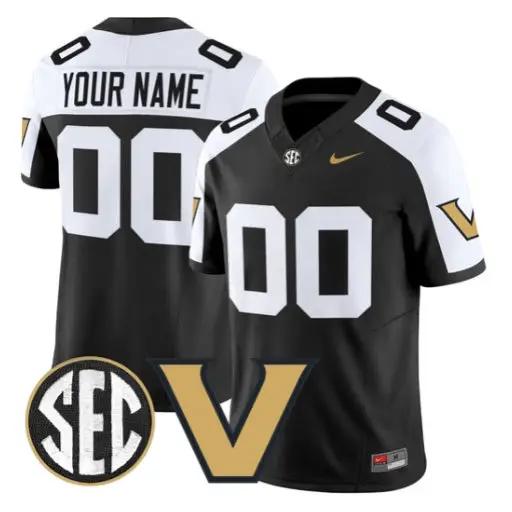 Custom Vanderbilt Commodores Jersey V2 Name, Number 2026 Stitched by My Store NCAA Football Jerseys