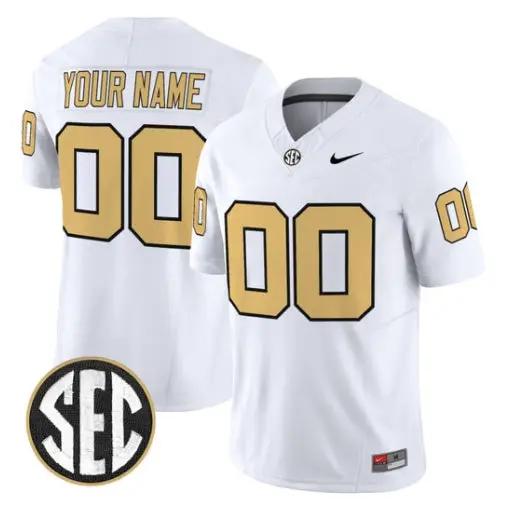 Custom Vanderbilt Commodores Jersey V2 Name, Number 2026 Stitched by My Store NCAA Football Jerseys