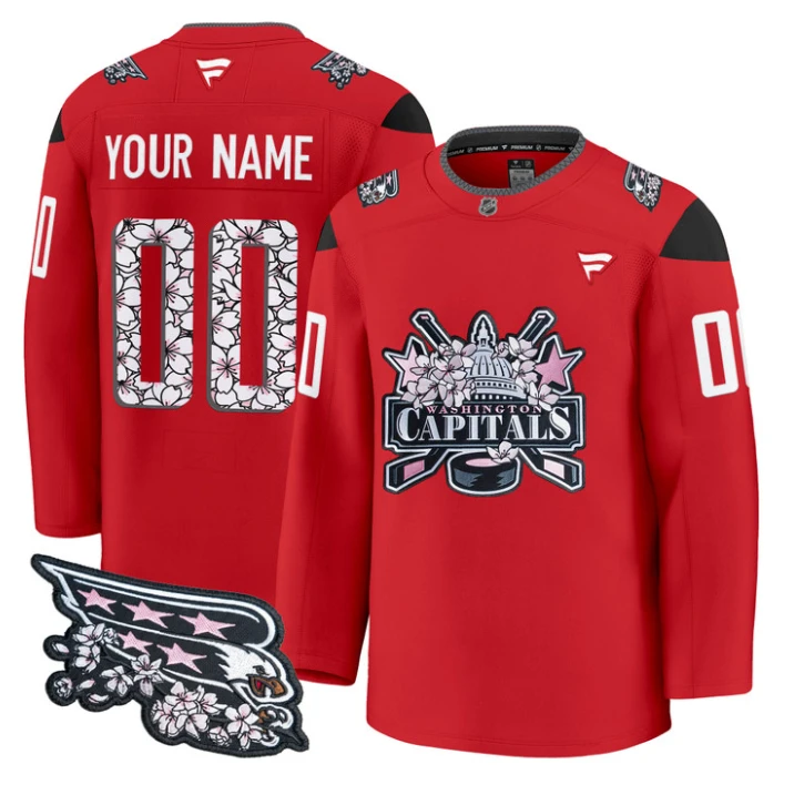 Custom Washington Capitals Jersey Name, Number 2026 Premium Stitched by Hockey David