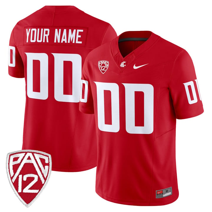 Custom Washington State Cougars Jersey Name, Number 2025 Limited Stitched by My Store NCAA Football Jerseys