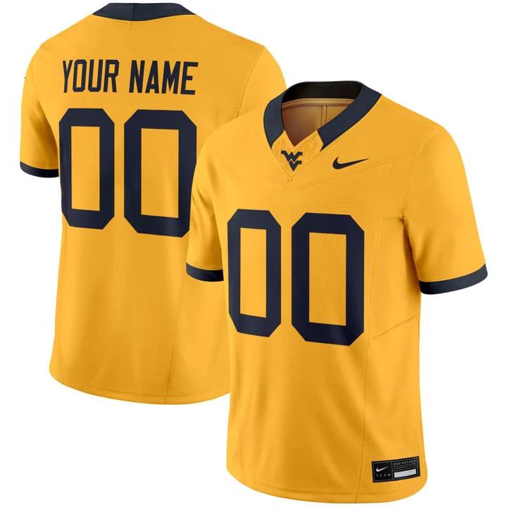 Custom West Virginia Mountaineers Jersey 2025 Vapor Limited Stitched by My Store NCAA Football Jerseys
