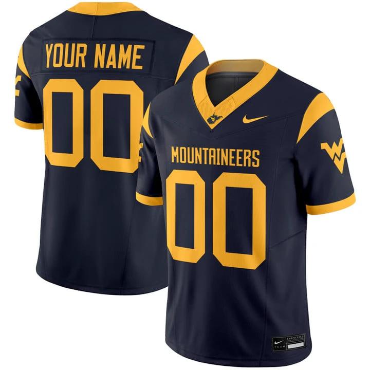 Custom West Virginia Mountaineers Jersey 2025 Vapor Limited Stitched by My Store NCAA Football Jerseys
