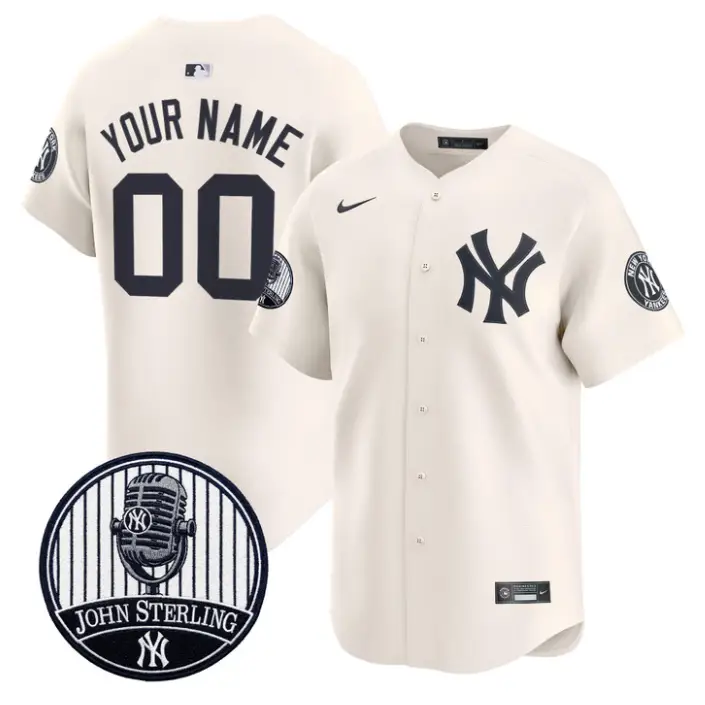 Custom Yankees Jersey Name, Number John Sterling Voice Tribute Stitched by My Store