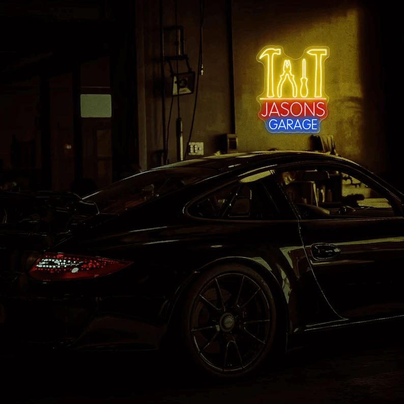 Custom Name Garage Neon Garage Light Sign by Neonchics