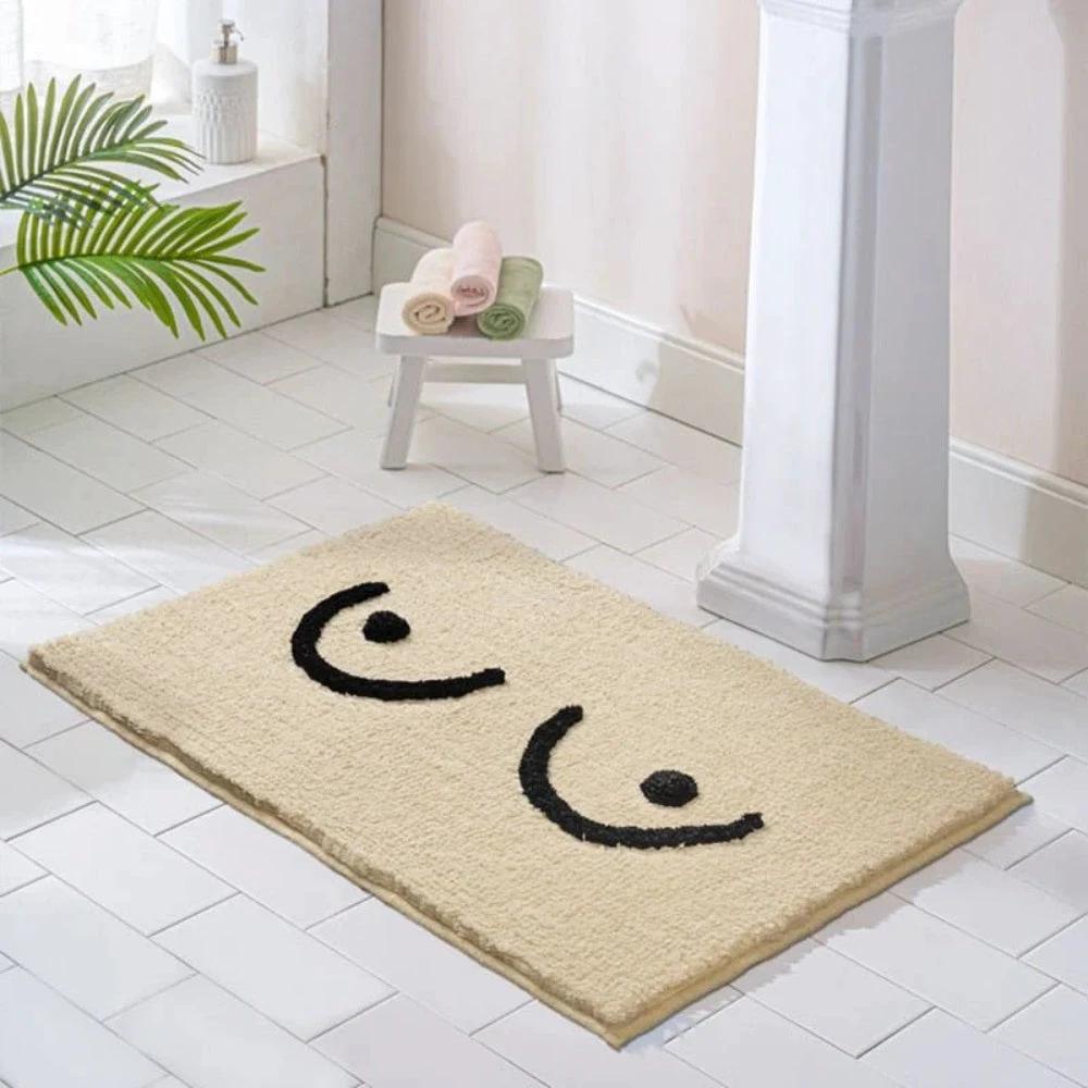 Aesthetic Fluffy Bath Mat Room Decor by Casa & Beyond