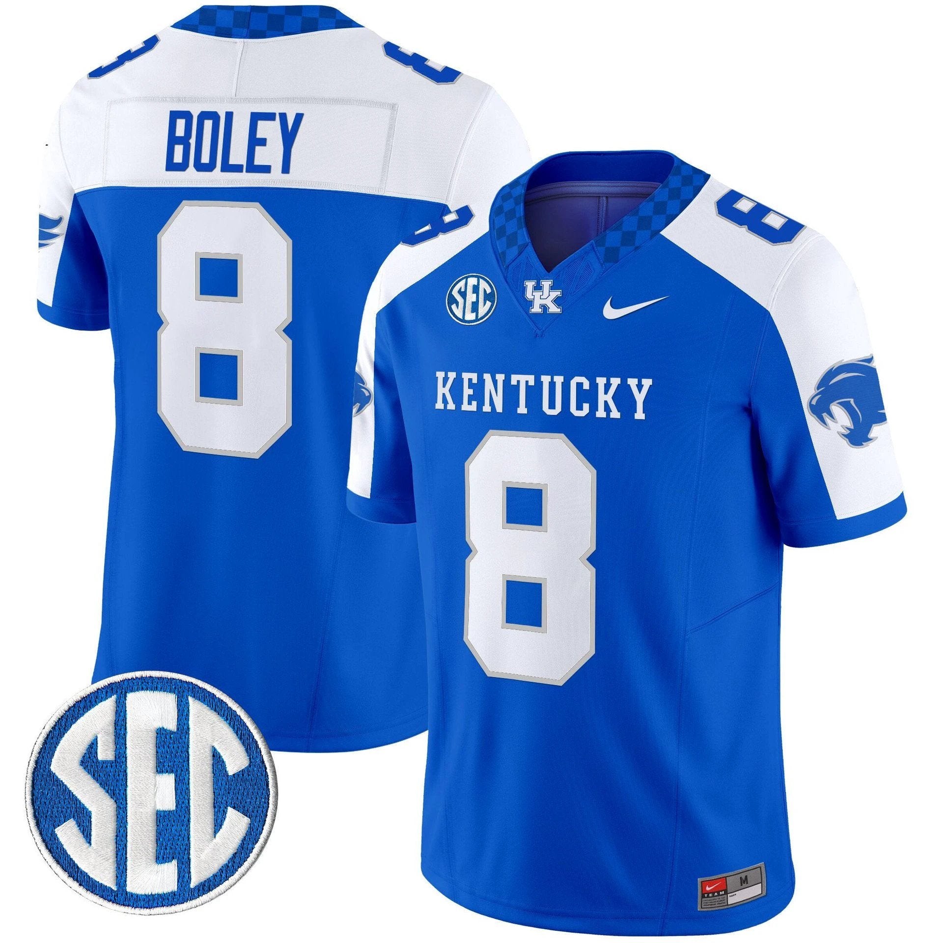 Cutter Boley Jersey #8 Kentucky Wildcats 2025 Limited Stitched by My Store NCAA Football Jerseys