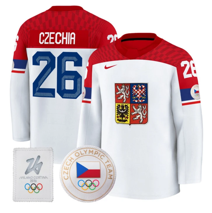 Czechia Jersey #26 Czechia Olympic 2026 Premium Hockey All Stitched by Hockey David