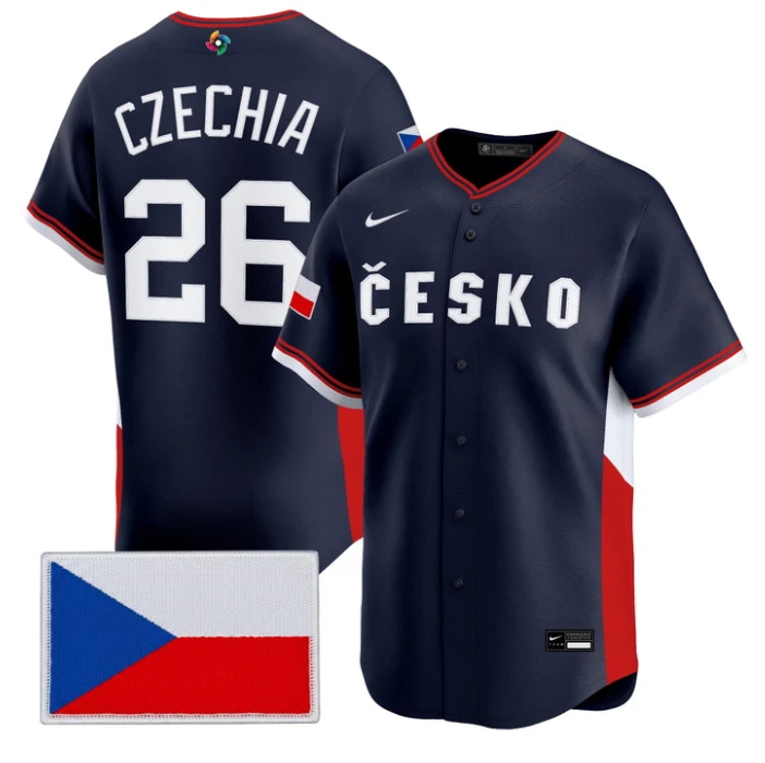 Czechia Jersey #6 Team Czechia 2026 World Baseball Classic Stitched by My Store