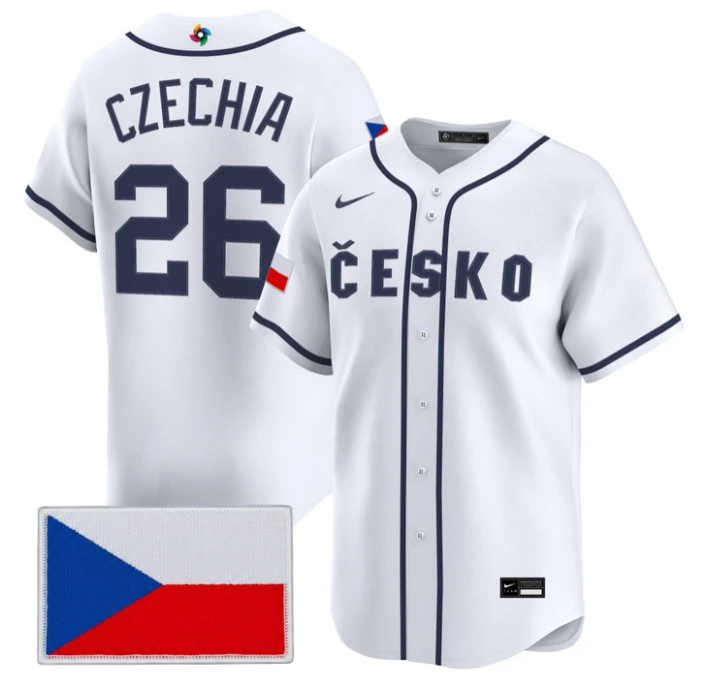 Czechia Jersey #6 Team Czechia 2026 World Baseball Classic Stitched by My Store