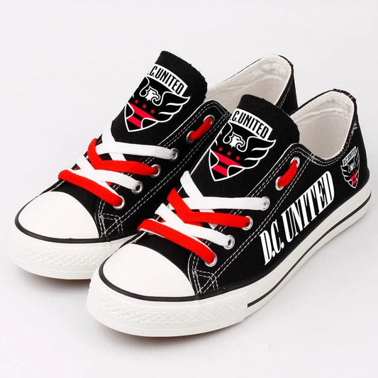D.C. United Low Top Canvas Sport Sneakers Shoes For Men Women Fans by Crocs