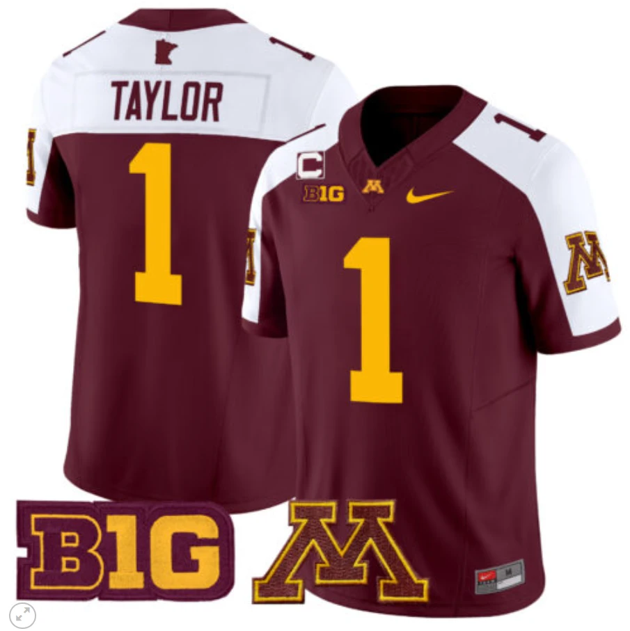 Darius Taylor Jersey #1 Minnesota Golden Gophers Vapor Limited Football Maroon Alternate by My Store