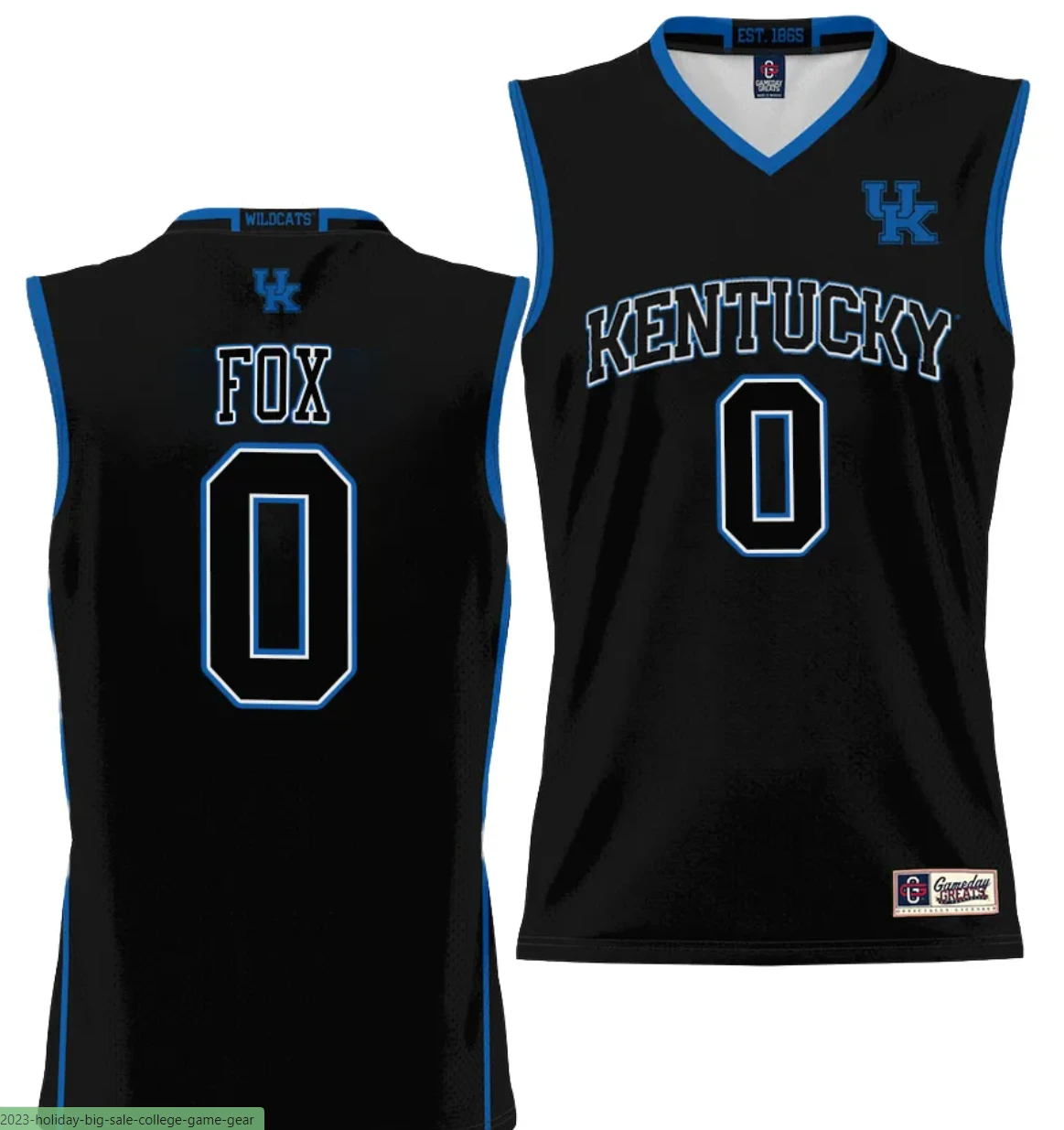 De'Aaron Fox Jersey #0 Kentucky Wildcats NIL College Basketball Lightweight Black by My store basketball