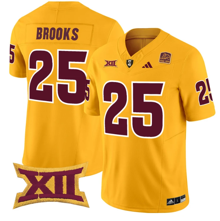 DeCarlos Brooks Jersey #25 Arizona State Sun Devils Vapor Limited College Football Gold by My Store