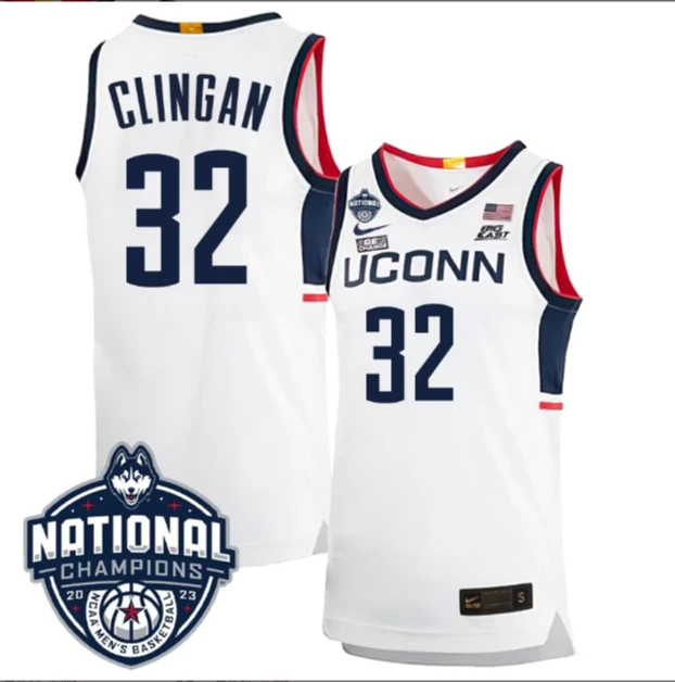 Donovan Clingan Jersey #31 UConn Huskies 2023 National Champions College Basketball by My store basketball