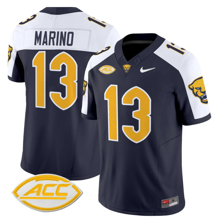 Dan Marino Jersey #13 Pittsburgh Panthers Vapor Limited College Football Stitched Navy Alternate by My Store