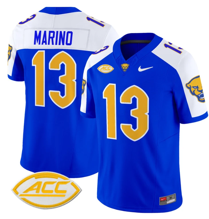 Dan Marino Jersey #13 Pittsburgh Panthers Vapor Limited College Football Stitched Royal Alternate by My Store