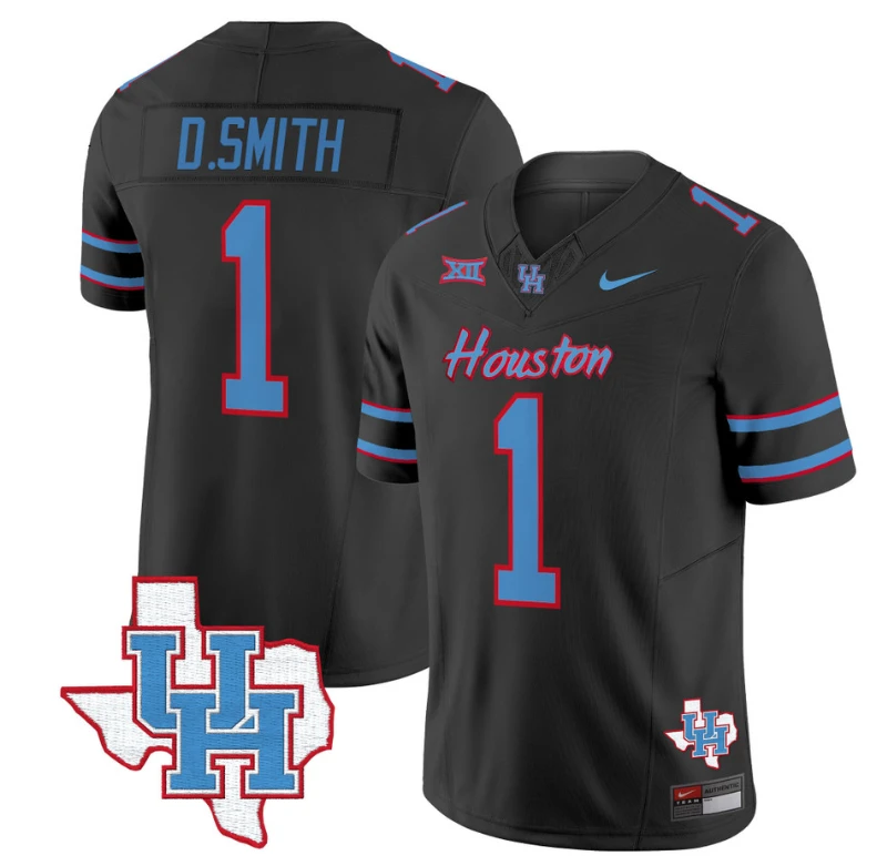 Donovan Smith Jersey #1 Houston Cougars Oilers Inspired Vapor College Football Limited Stitched Black by My Store
