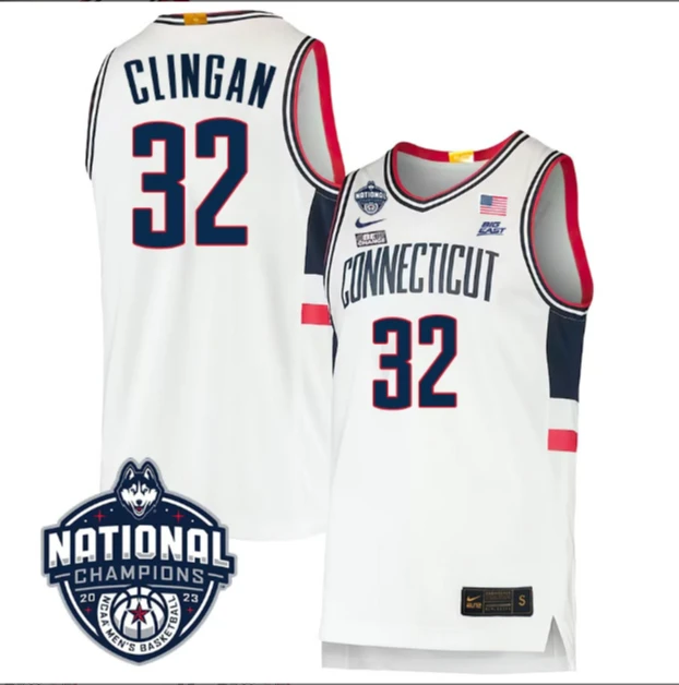 Donovan Clingan Jersey #31 UConn Huskies 2023 National Champions College Basketball by My store basketball