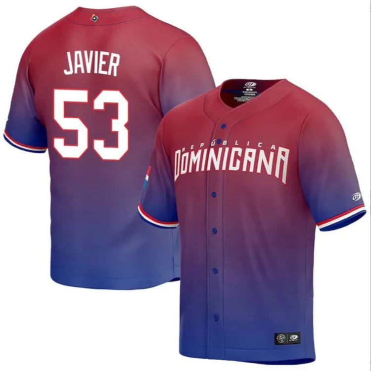 Dominican Baseball Cristian Javier World Baseball Classic Jersey – Red by My Store