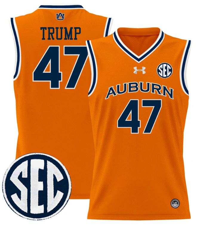 Donald Trump Jersey #47 Auburn Tigers 2024 Lightweight Basketball Orange by My store basketball