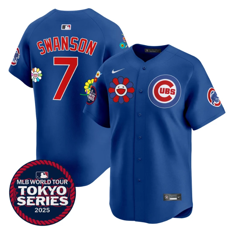 Dansby Swanson Jersey #7 Chicago Cubs Tokyo Series 2025 Vapor Premier Limited Stitched Royal by My Store