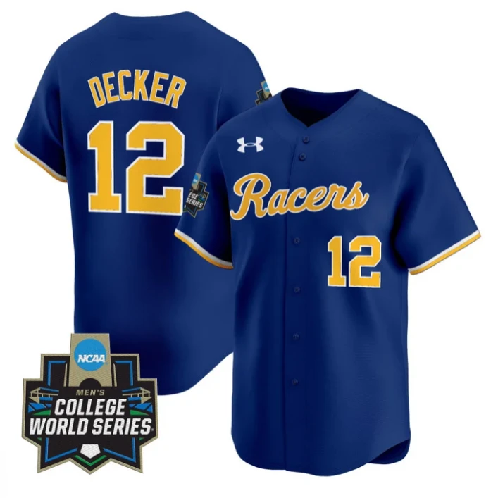 Dominic Decker Jersey #12 Murray State Racers 2025 World Series Stitched Navy by My Store