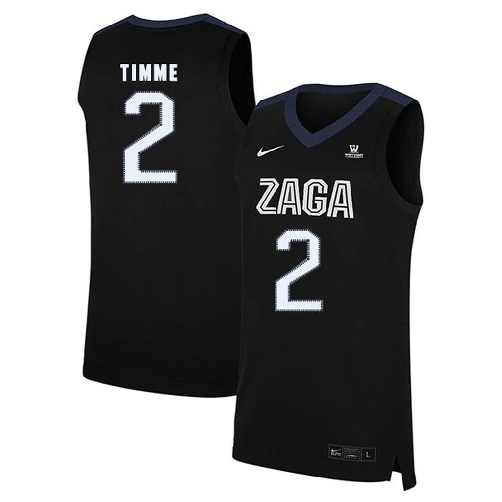 Drew Timme Jersey Gonzaga Bulldogs College Basketball Black #21 by My store basketball
